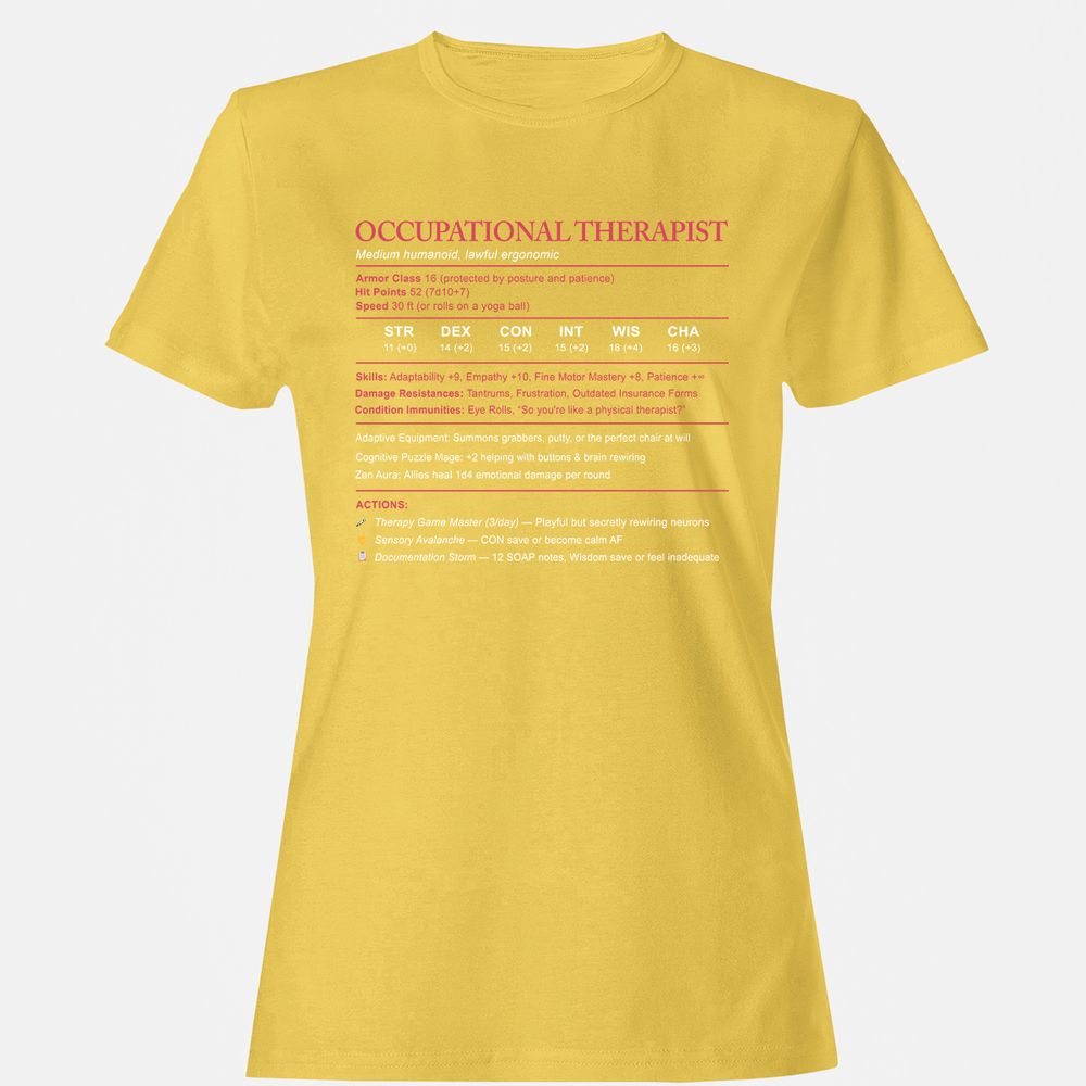 Occupational Therapist Stats Women's T-Shirt - Daisy - 4