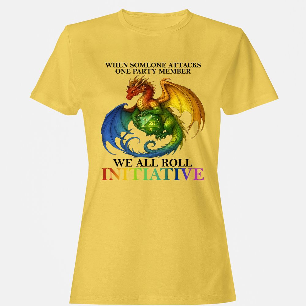 Dragon We All Roll For Initiative Women's T-Shirt - Daisy - 4