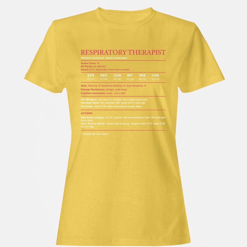 Respiratory Therapist Women's T-Shirt - Daisy - 4