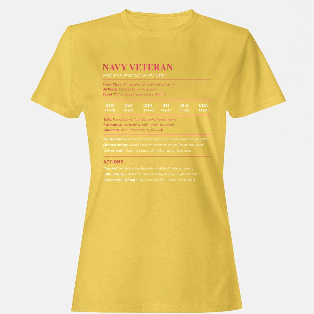 Navy Veteran Women's T-Shirt - Daisy - 4