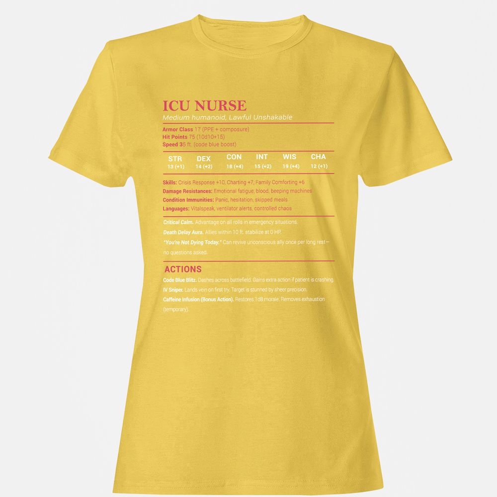 ICU Nurse Stats Women's T-Shirt - Daisy - 4