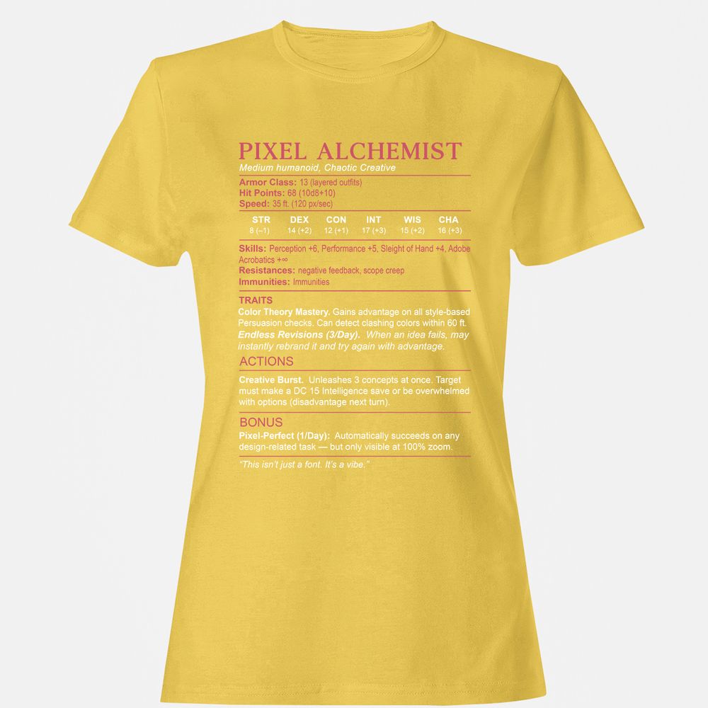 Designer Stats (Pixel Alchemist) Women's T-Shirt - Daisy - 4