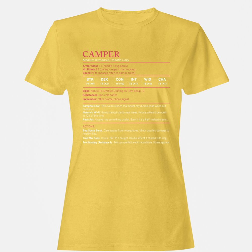 Camper Stats Women's T-Shirt - Daisy - 4