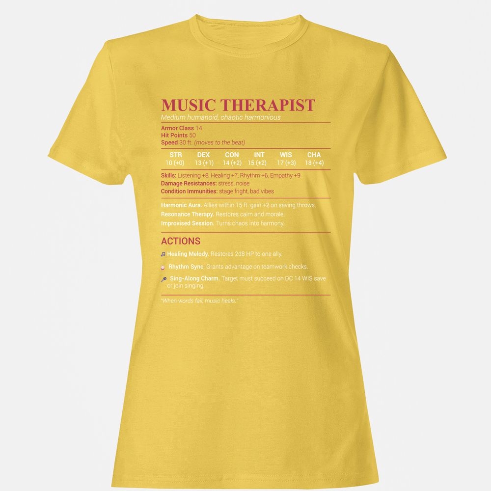 Music Therapist Women's T-Shirt - Daisy - 4