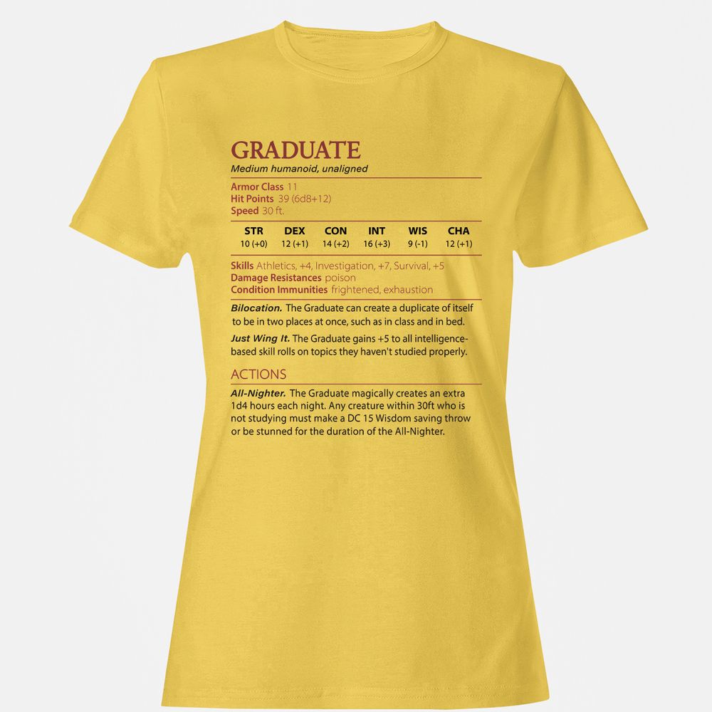 Graduate Stats Women's T-Shirt - Daisy - 4