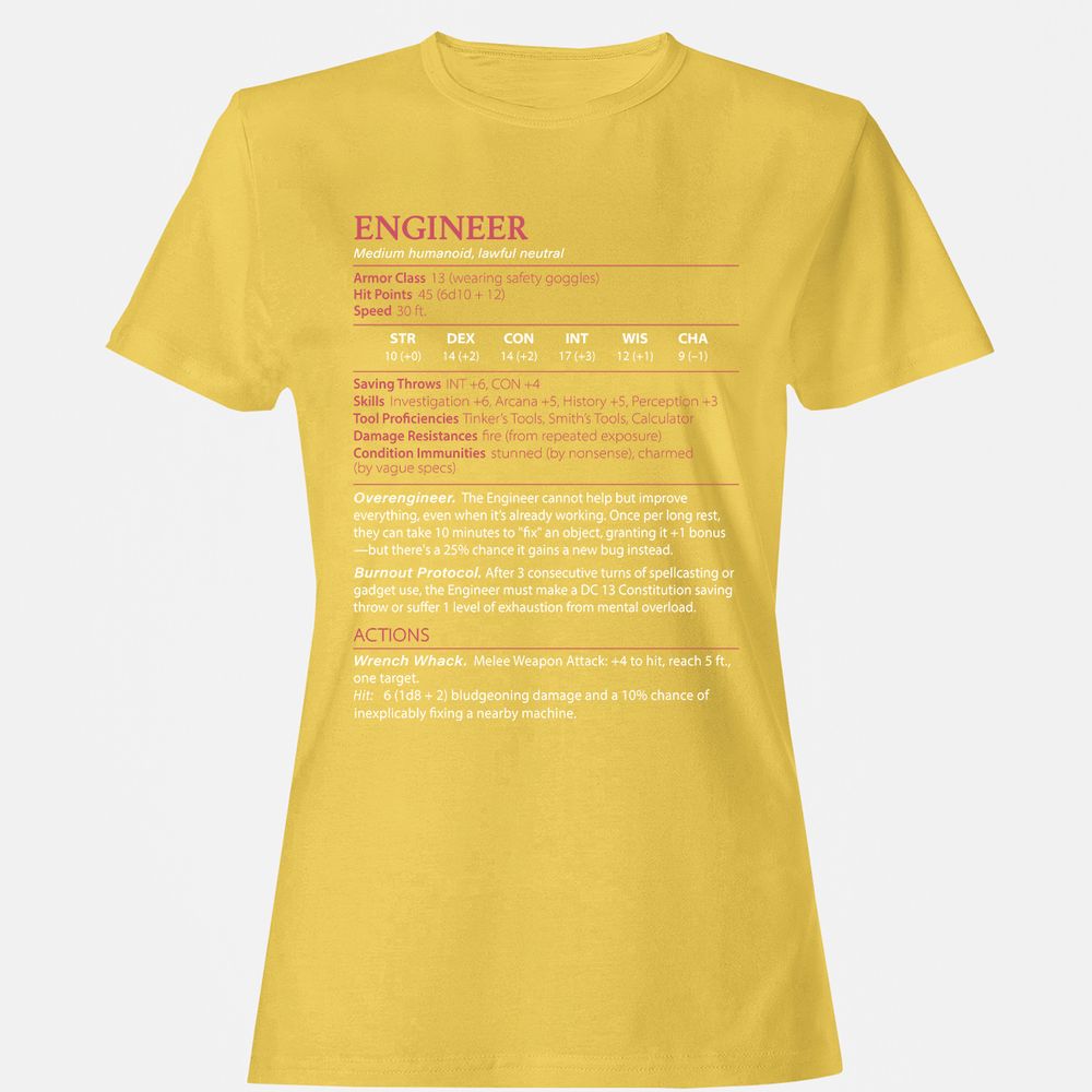 Engineer Stats Women's T-Shirt - Daisy - 4