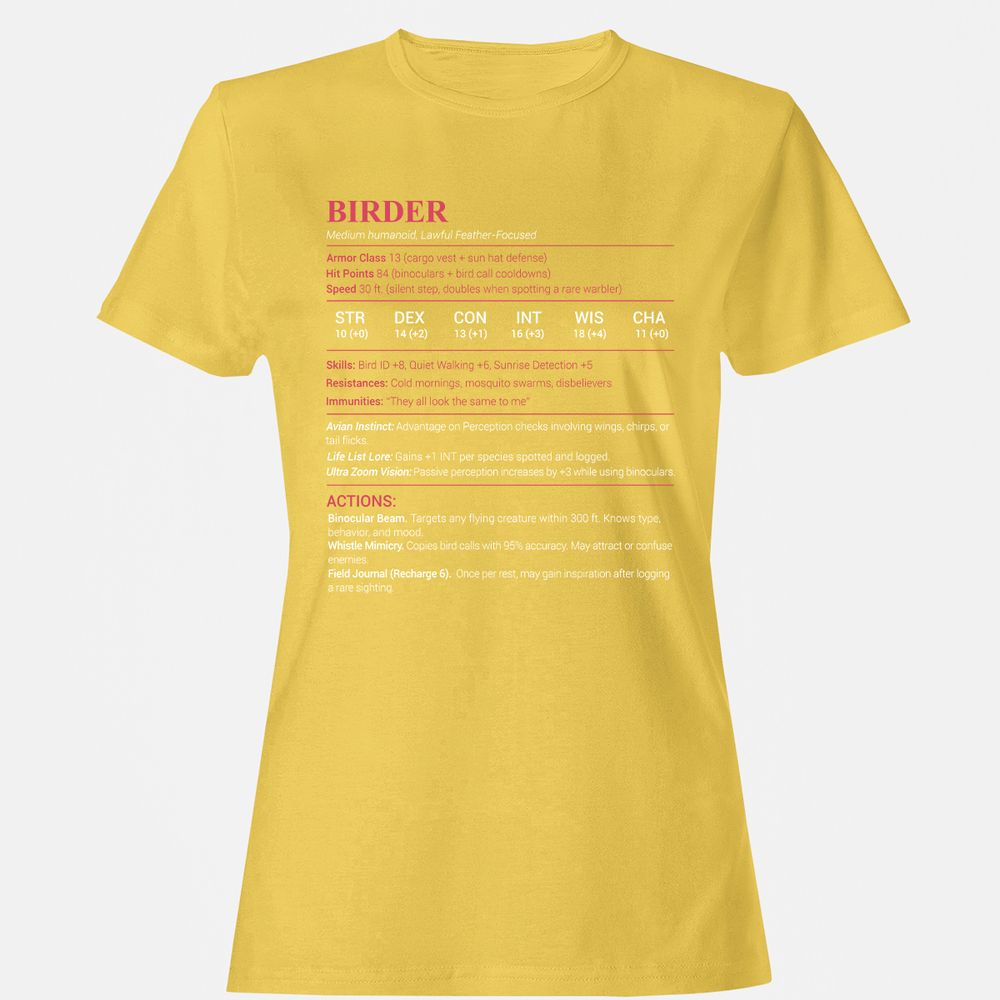 Birder Stats Women's T-Shirt - Daisy - 4