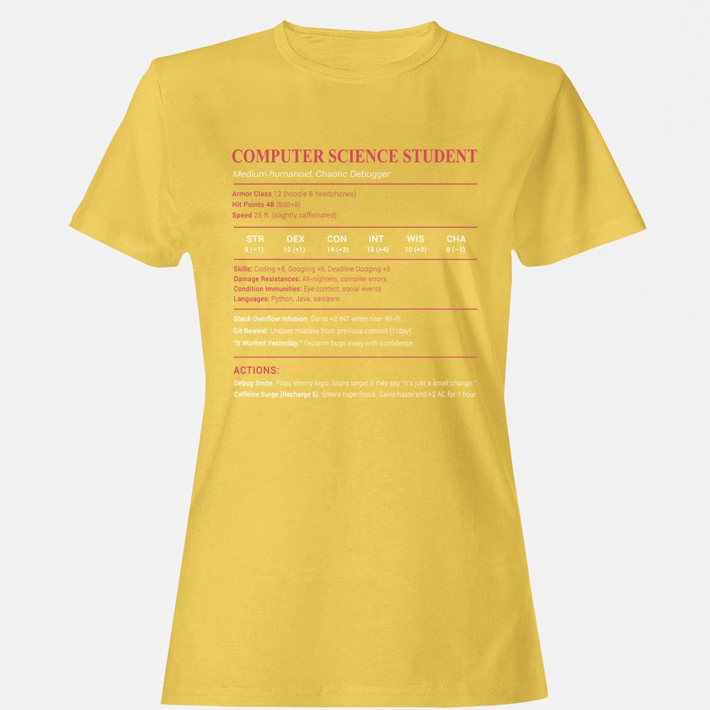 Computer Science Student Women's T-Shirt - Daisy - 4