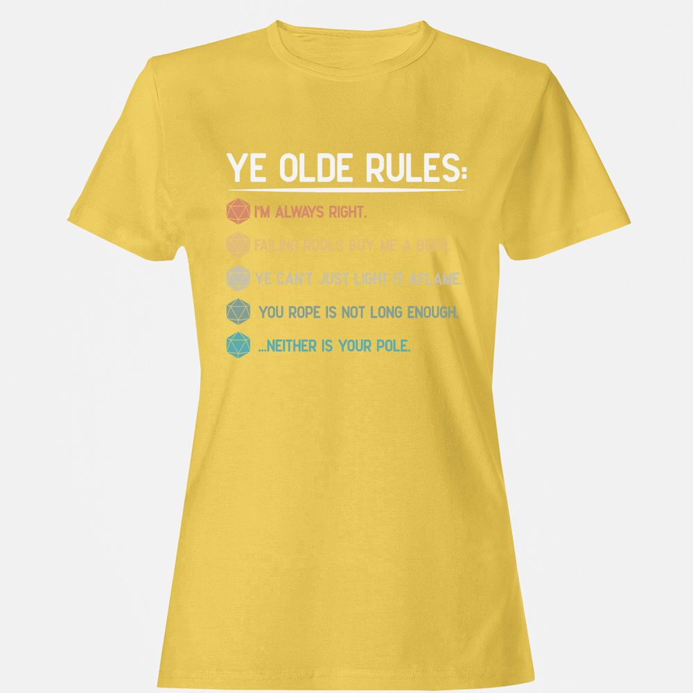 Dungeon Master Rules – Ye Olde RPG Women's T-Shirt - Daisy - 4