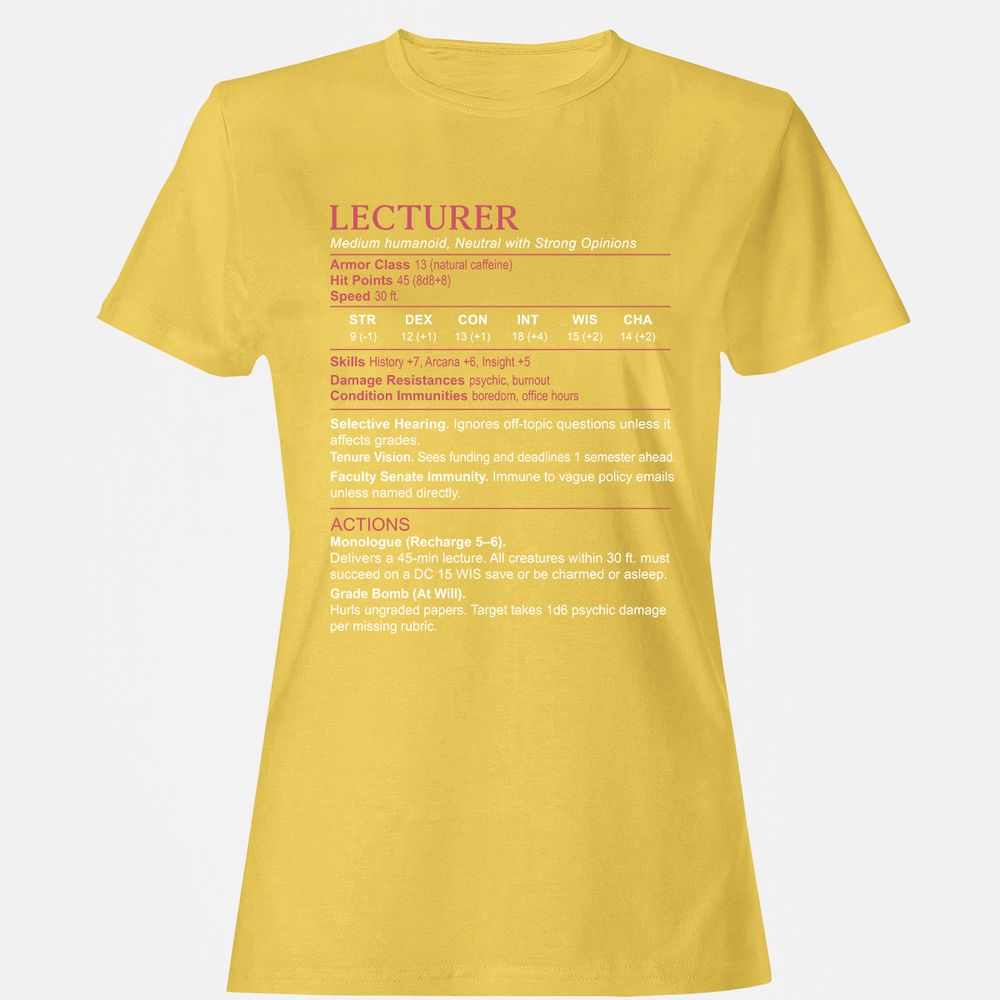 Lecturer Stats Women's T-Shirt - Daisy - 4