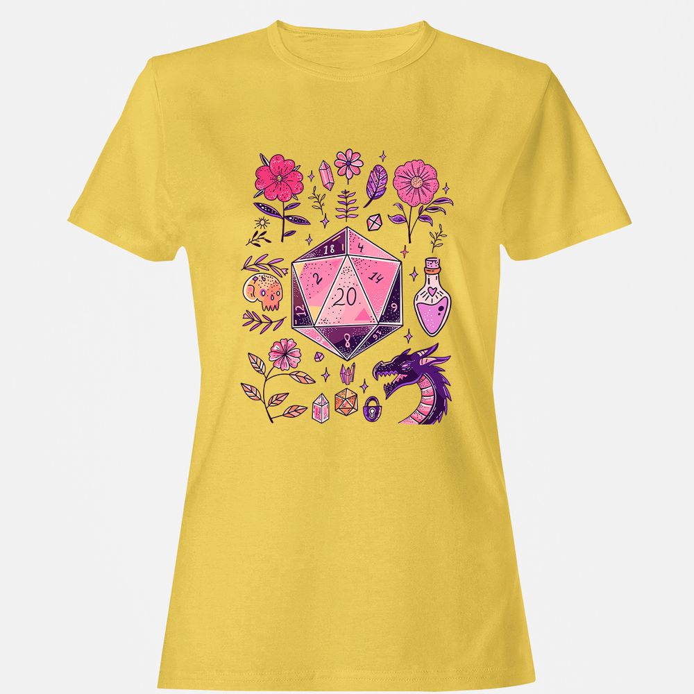 Mystic D20 Floral Dice Art - Daisy - 4