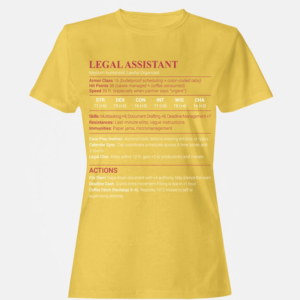 Legal Assistant Women's T-Shirt - Daisy - 4