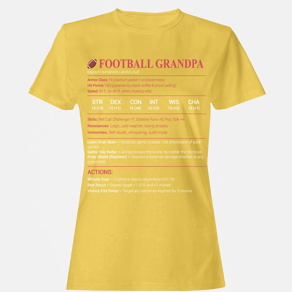 Football Grandpa Women's T-Shirt - Daisy - 4