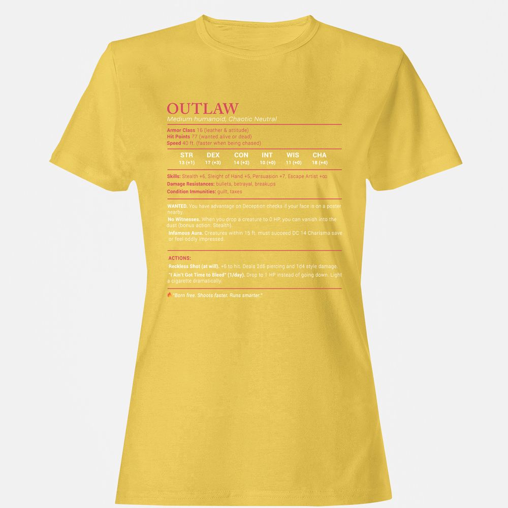 Outlaw Stats Women's T-Shirt - Daisy - 4