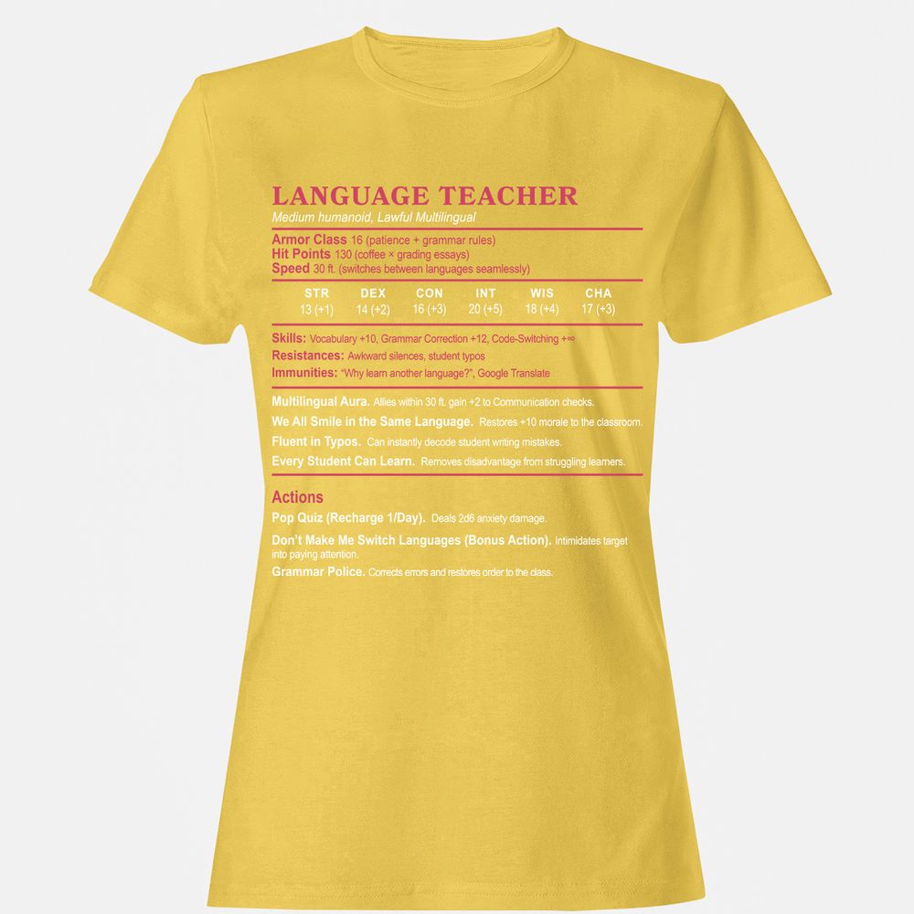 Language Teacher Women's T-Shirt - Daisy - 4