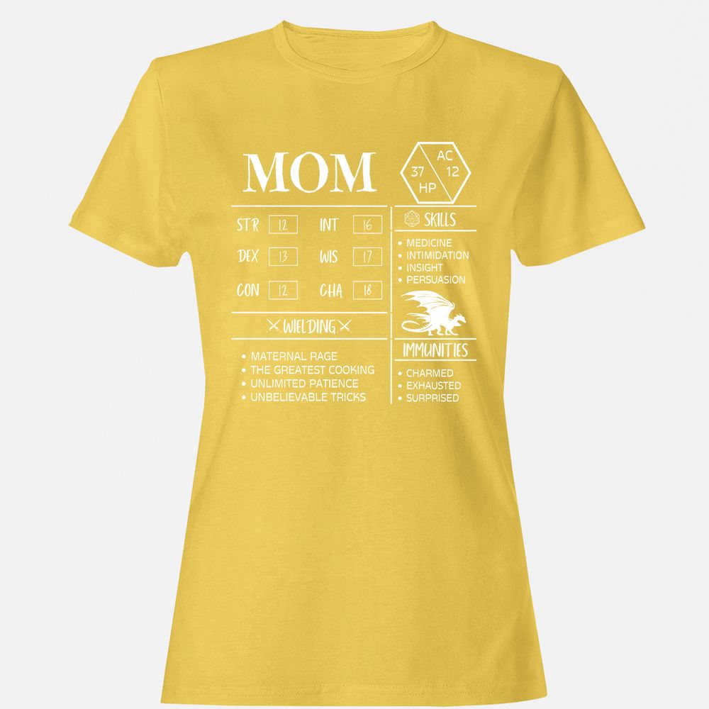 Mom Stats 2 Women's T-Shirt - Daisy - 4