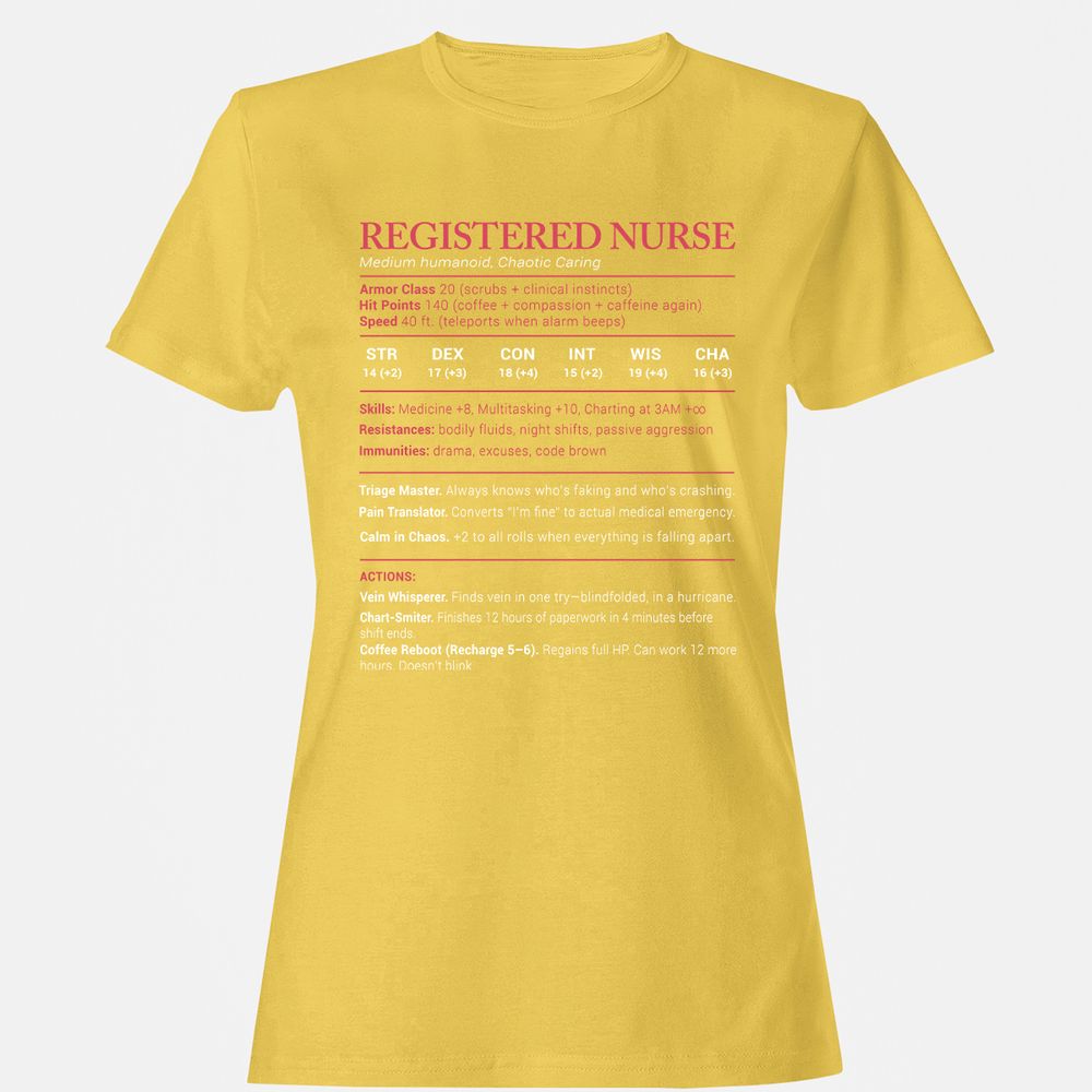 Registered Nurse Stats Women's T-Shirt - Daisy - 4