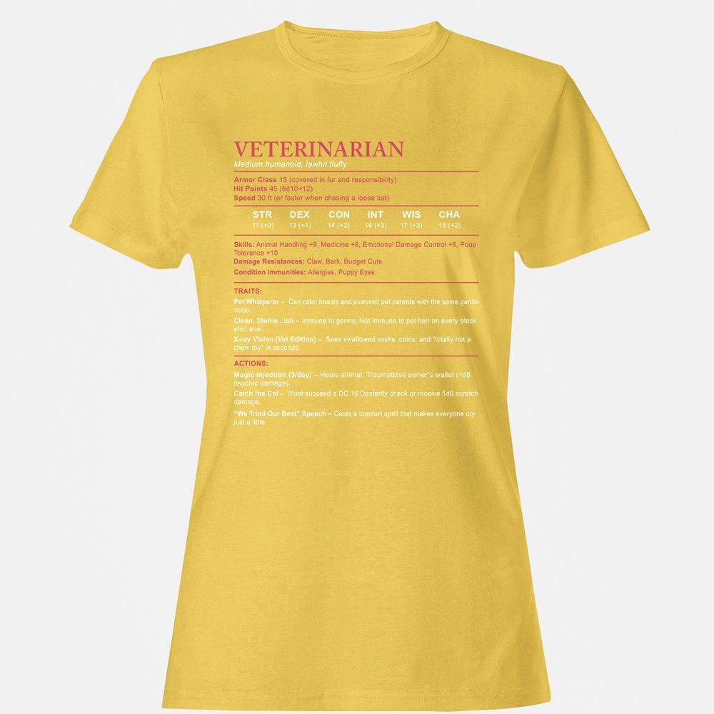 Veterinarian Stats Women's T-Shirt - Daisy - 4