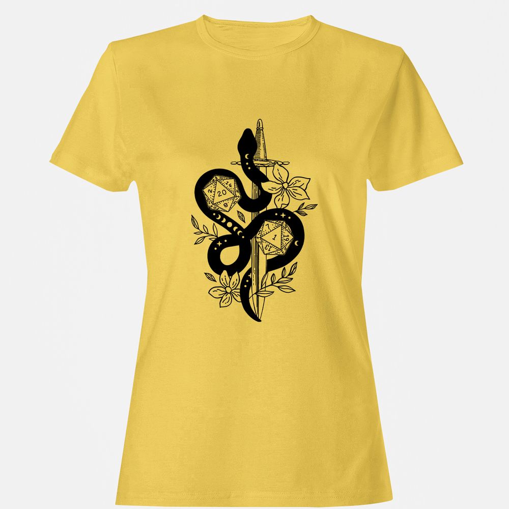 D20 Snake and Sword Women's T-Shirt - Daisy - 4