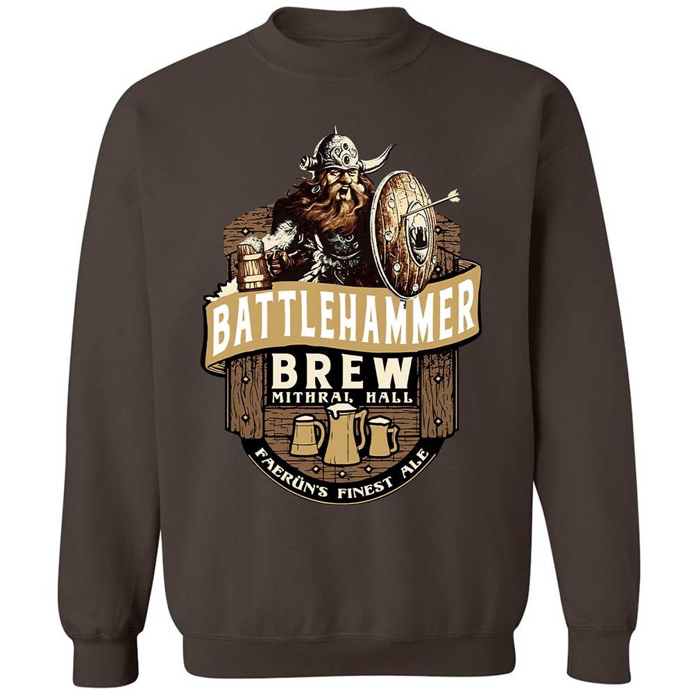 Battlehammer Brew Classic Unisex Sweatshirt - Dark Chocolate - 4