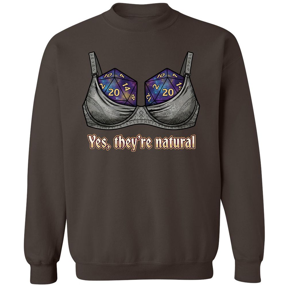 They Are Natural Nat20 Classic Unisex Sweatshirt - Dark Chocolate - 4