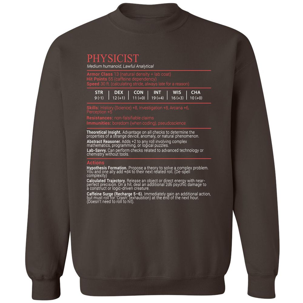 Physicist Stats Block - Dark Chocolate - 4