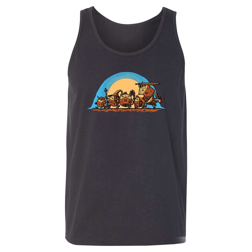 The Fellowship Of The Dice Unisex Jersey Tank - Dark Grey - 4