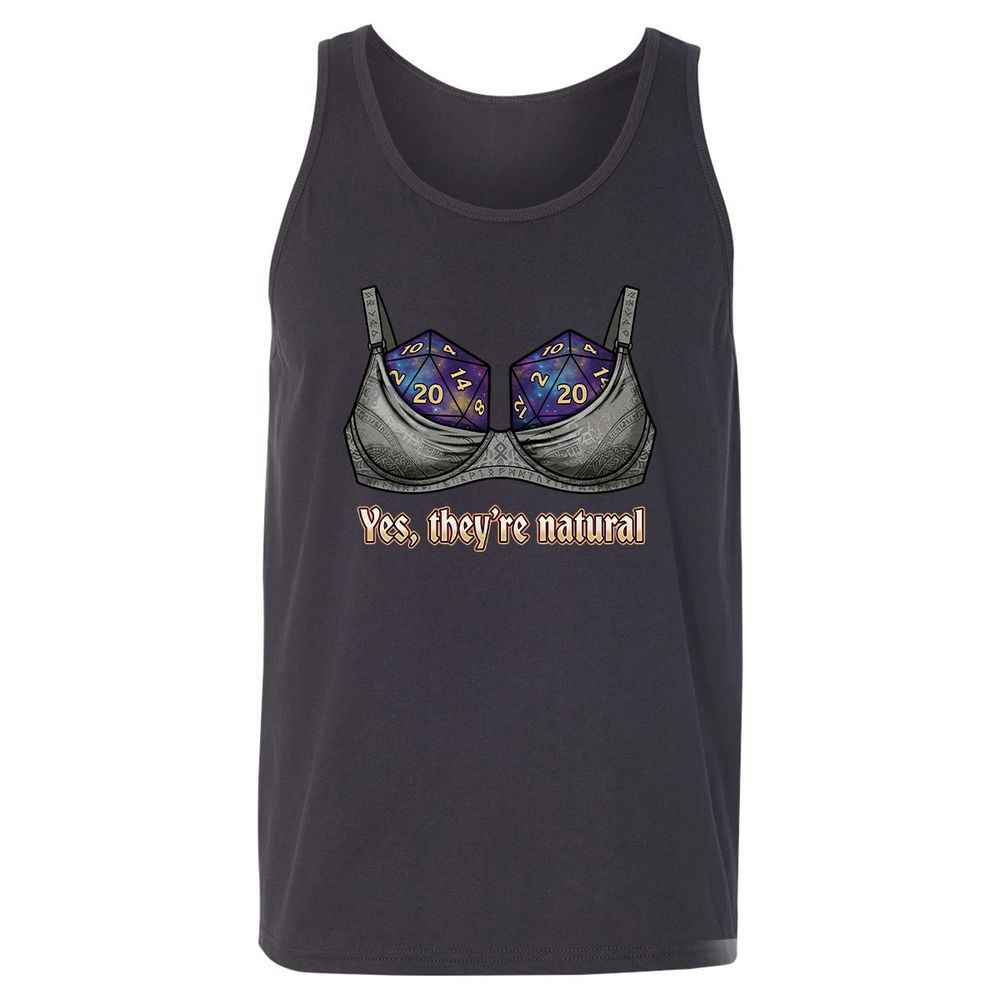 They Are Natural Nat20 Unisex Jersey Tank - Dark Grey - 4