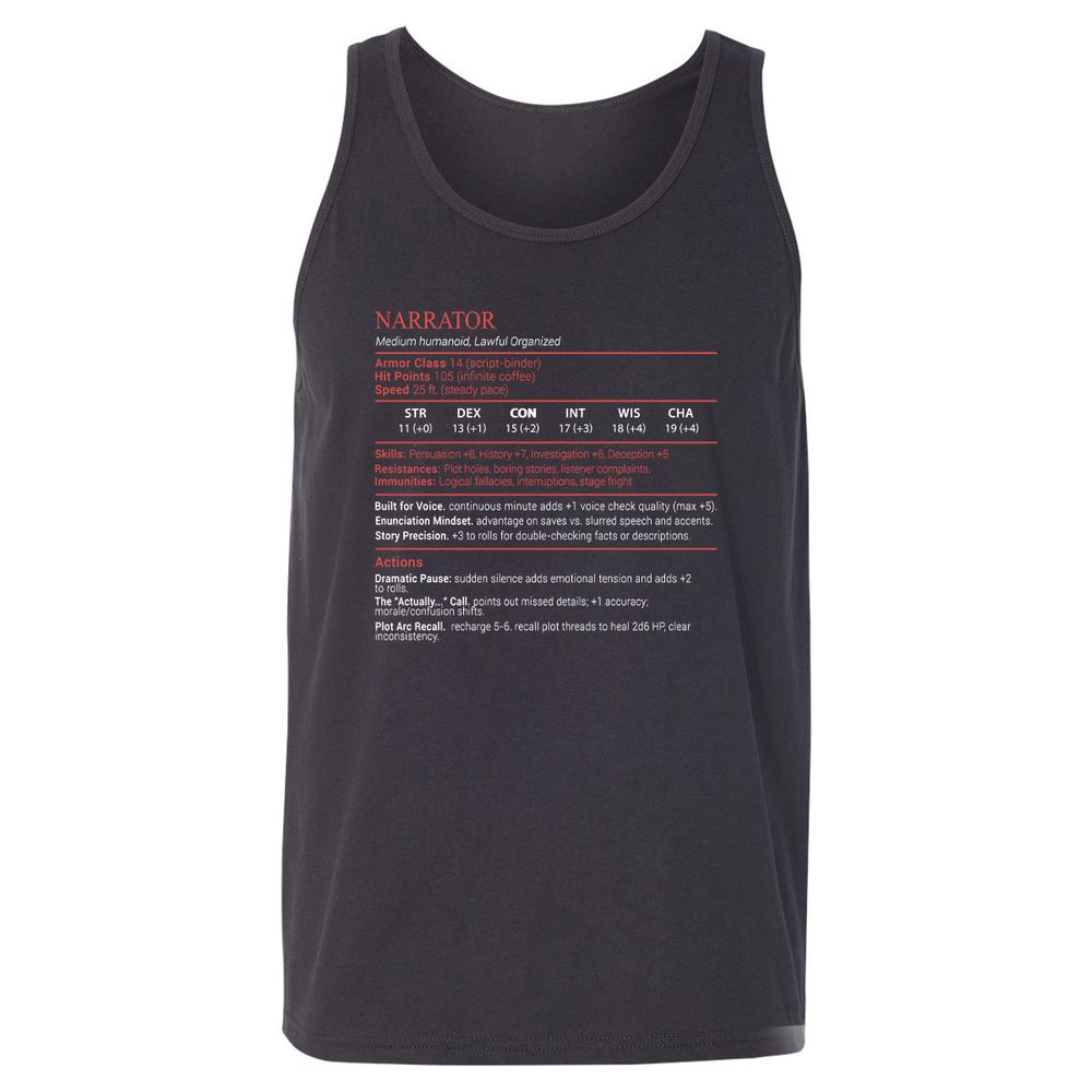 Narrator Stats Block - Dark Grey - 4
