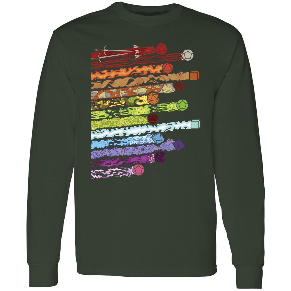 Damage Dices Long Sleeve T-Shirt - Forest Green - 4