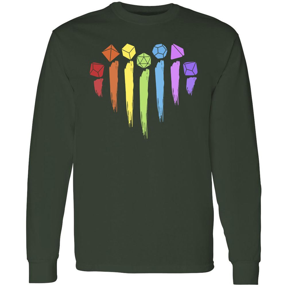 Dice Rainbow Heart Shape - Forest Green - 4