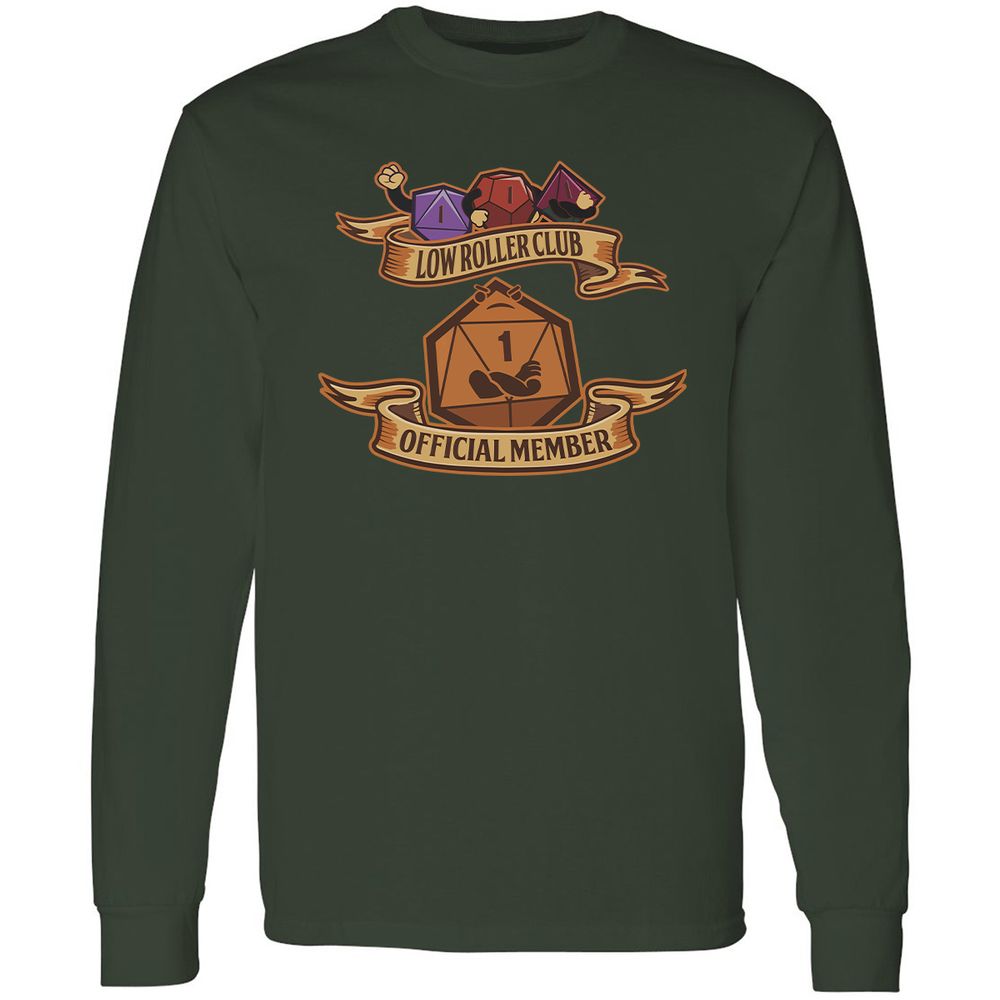 Low Roller Club Long Sleeve T-Shirt - Forest Green - 4