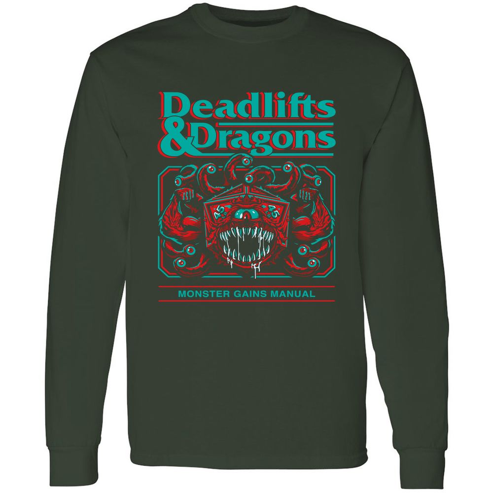Deadlifts & Dragons Beholder - Forest Green - 4