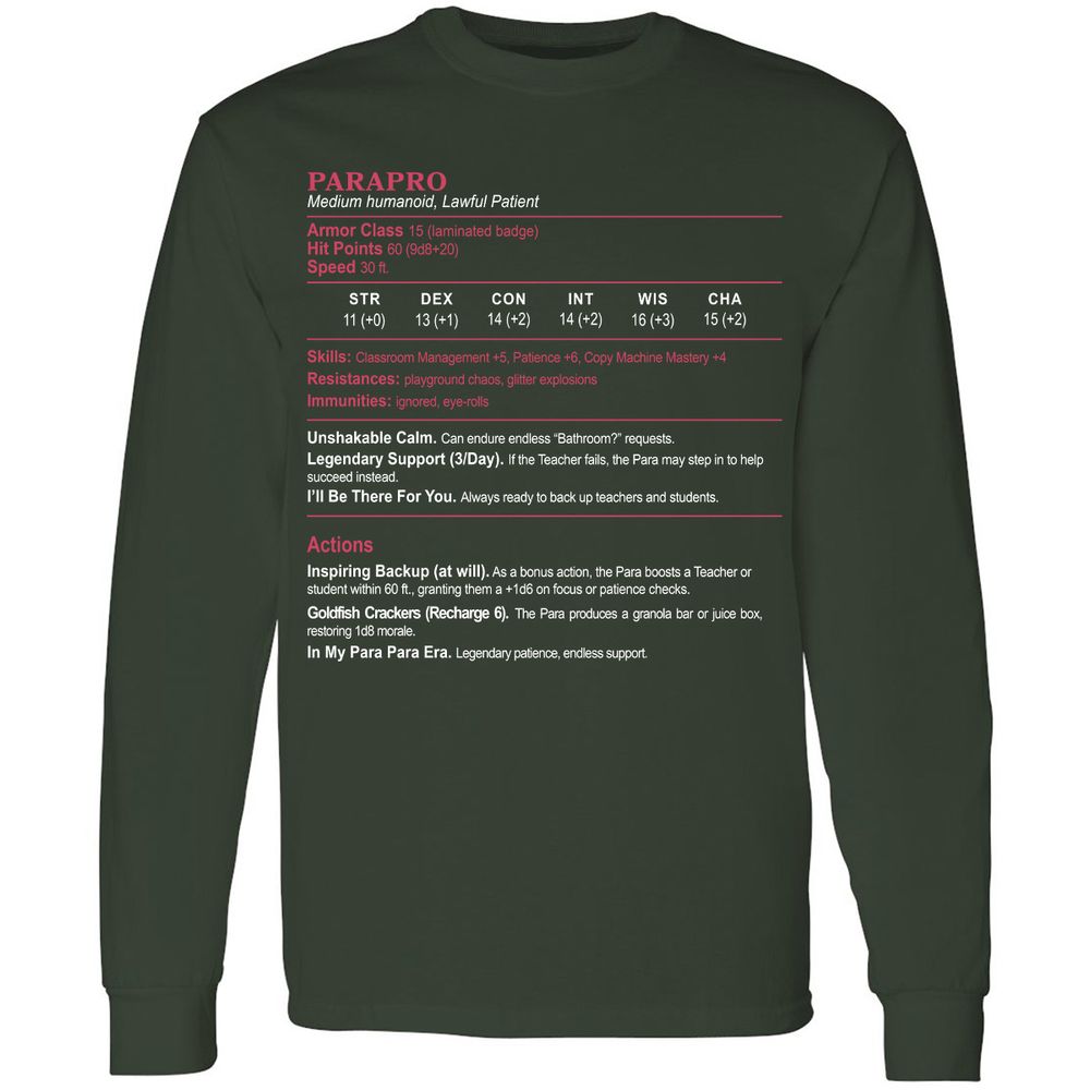 para Long Sleeve T-Shirt - Forest Green - 4