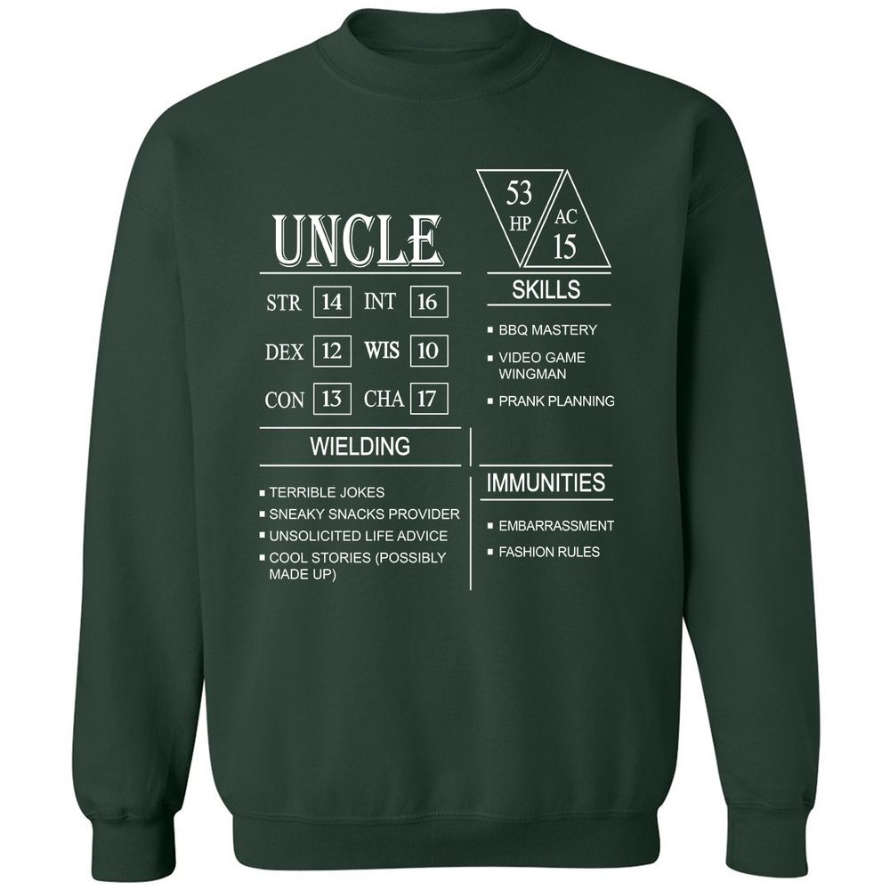 Uncle Stats Classic Unisex Sweatshirt - Forest Green - 4