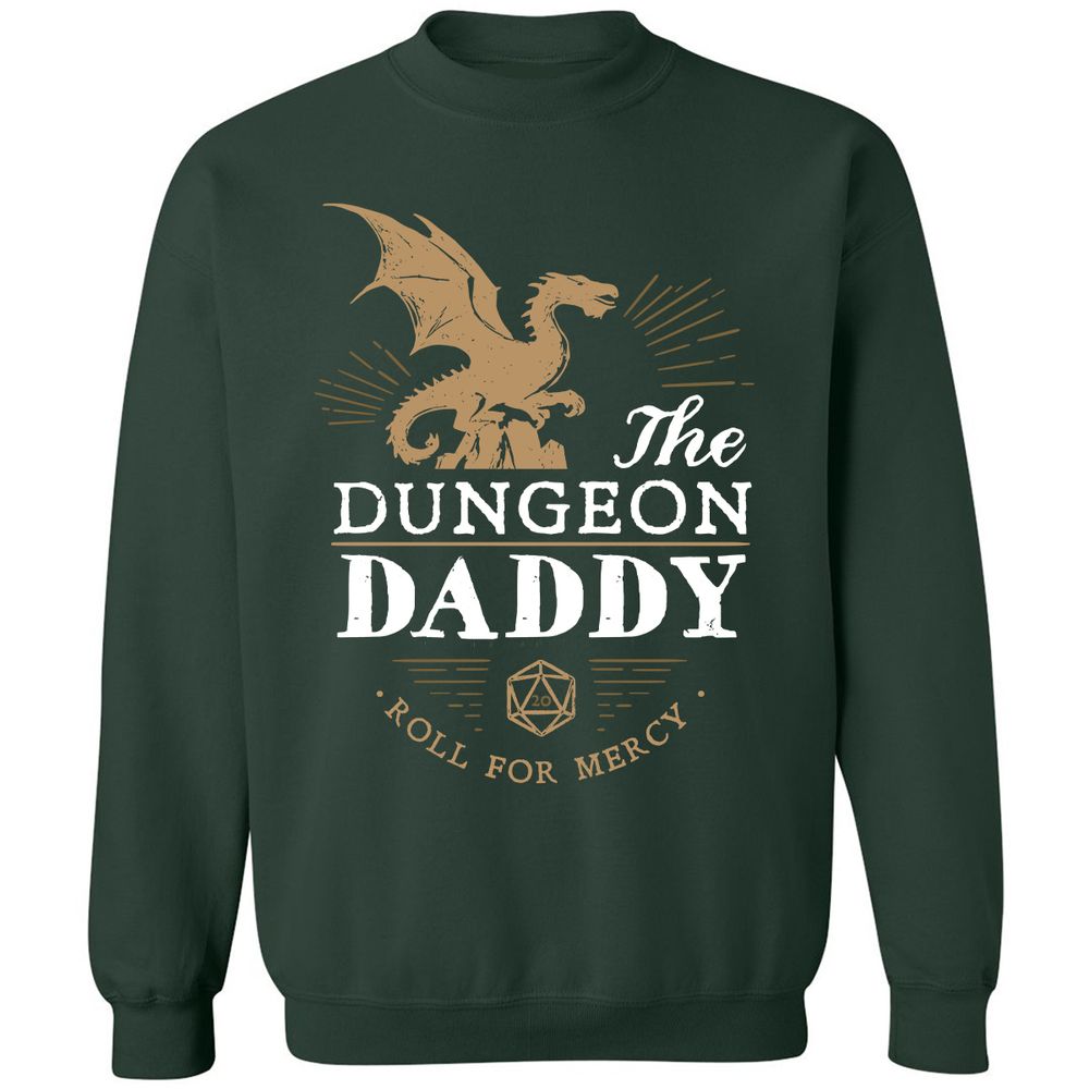Dungeon Daddy Roll For Mercy Classic Unisex Sweatshirt - Forest Green - 4