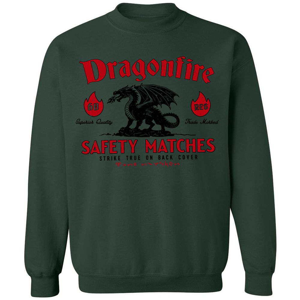 Dragonfire Classic Unisex Sweatshirt - Forest Green - 4
