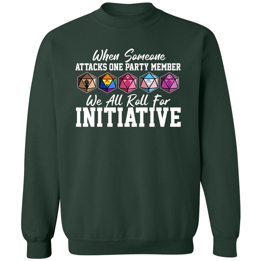 LGBT Roll For Initiative Classic Unisex Sweatshirt - Forest Green - 4