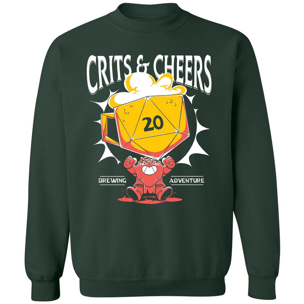 Crits & Cheers Classic Unisex Sweatshirt - Forest Green - 4
