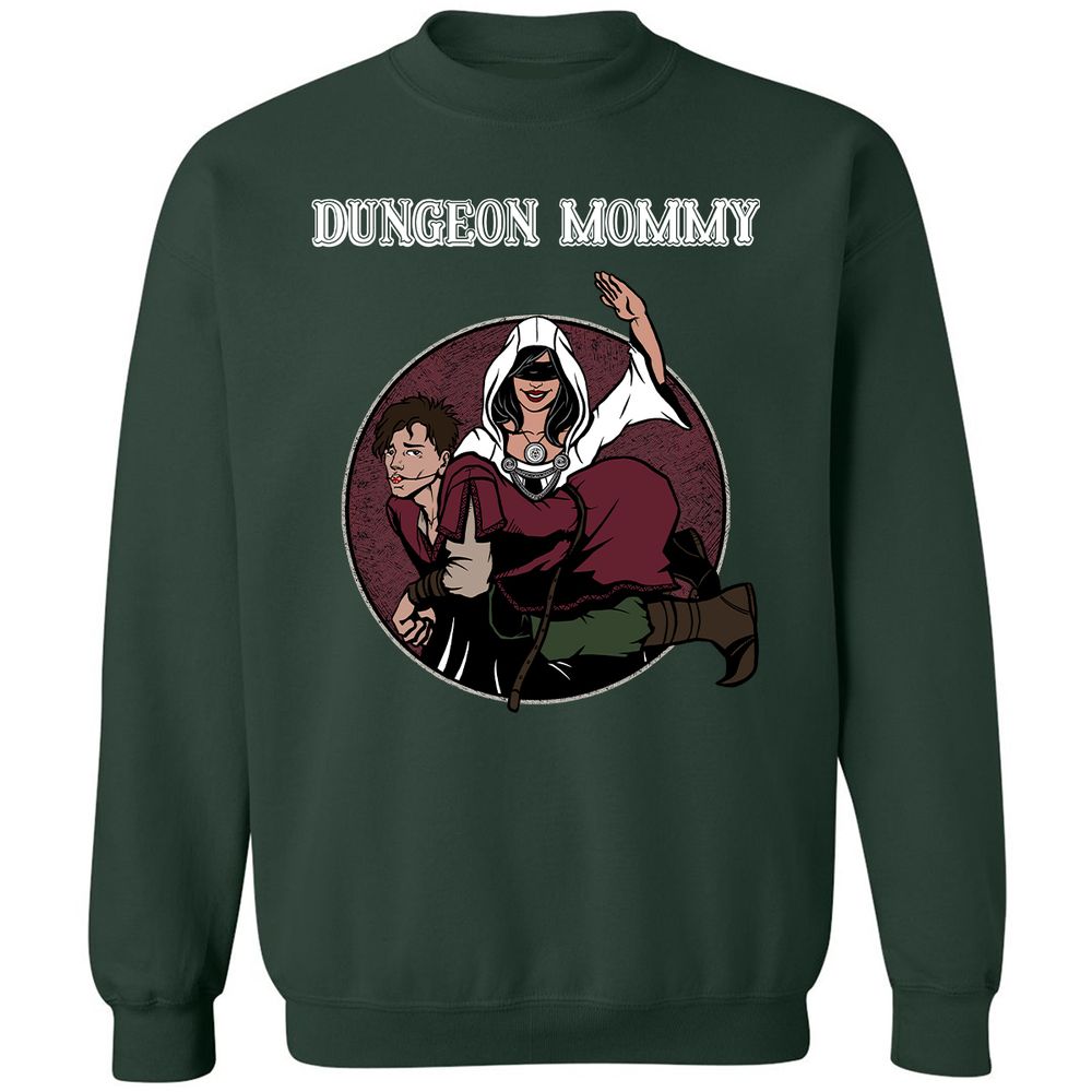 Dominant Dungeon Mommy Classic Unisex Sweatshirt - Forest Green - 4