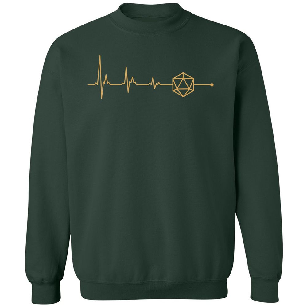 D20 Dice Is My Life Classic Unisex Sweatshirt - Forest Green - 4