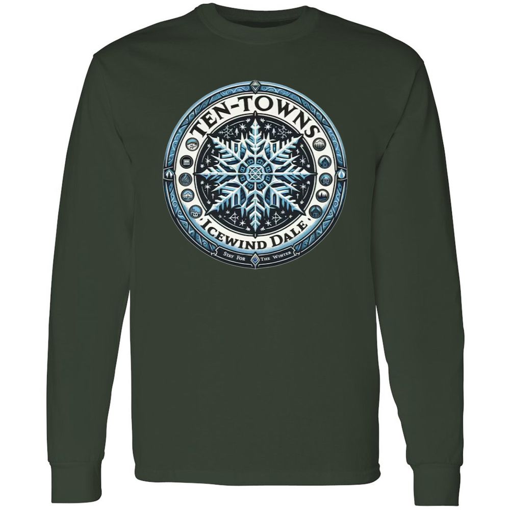 Ten-Towns Icewind Dale Long Sleeve T-Shirt - Forest Green - 4