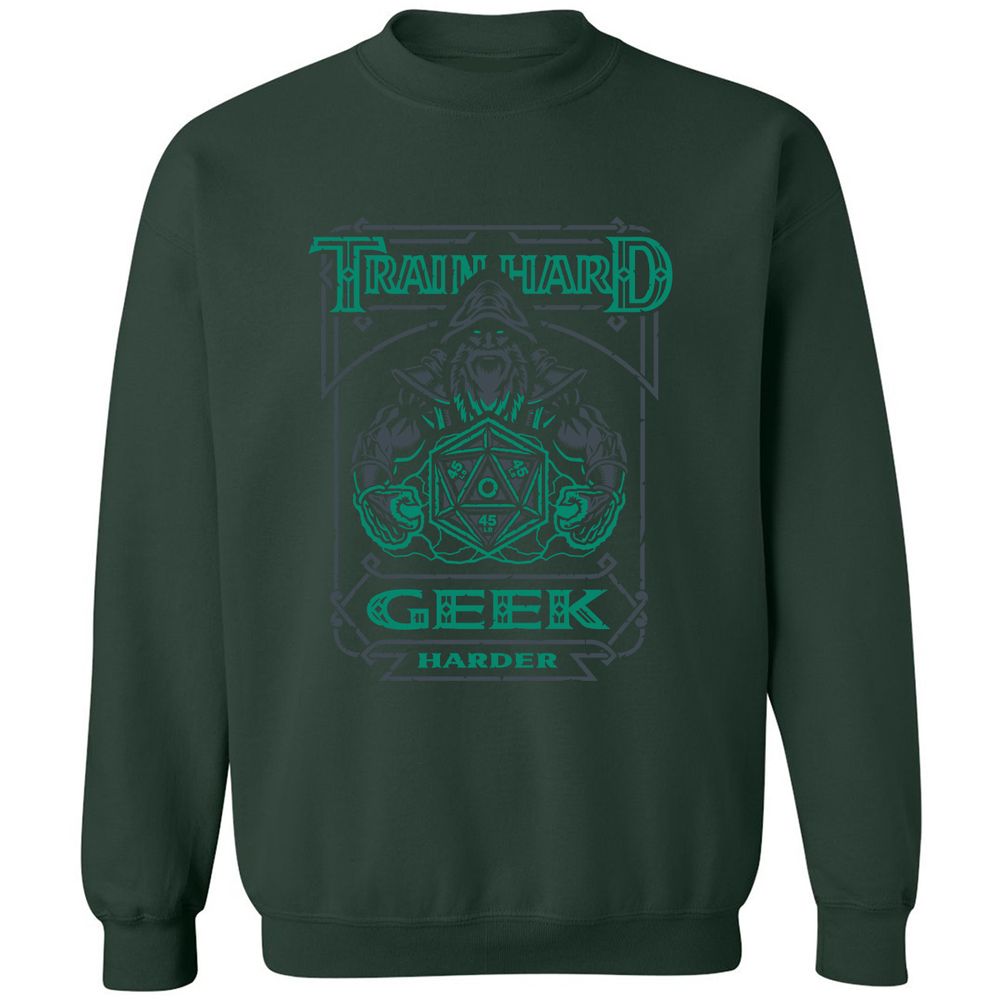 Train Hard, Geek Harder - Forest Green - 4