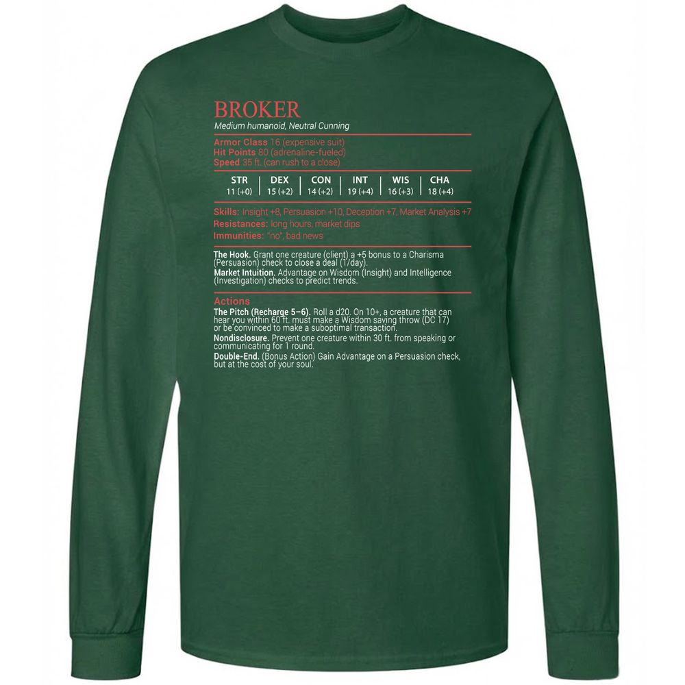 Broker Stats Block - Forest Green - 4