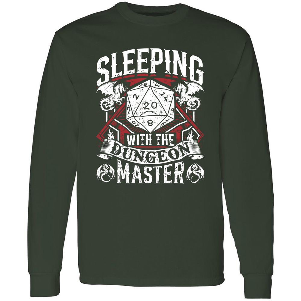 Sleeping With The DM Long Sleeve T-Shirt - Forest Green - 4
