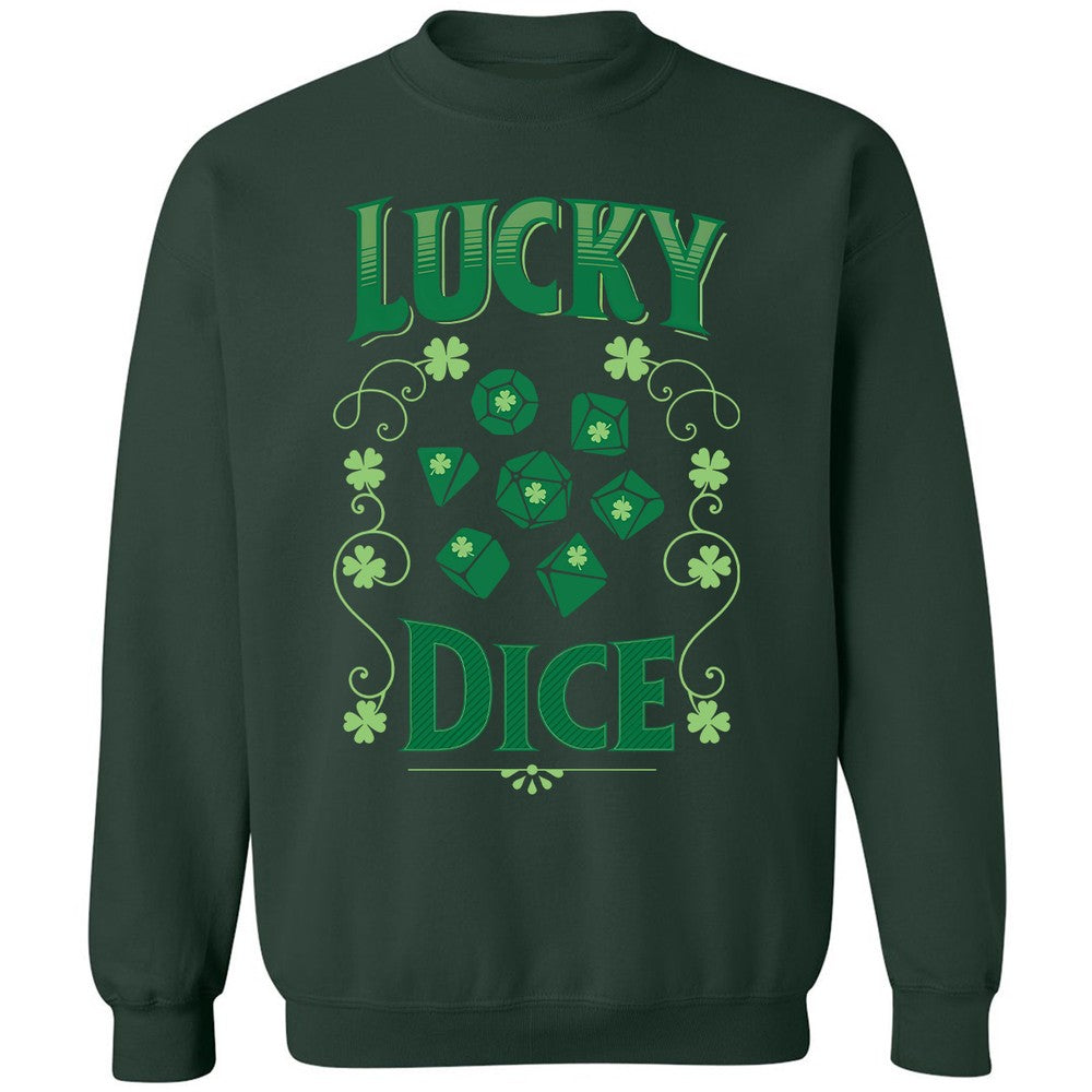 Lucky Dice Classic Unisex Sweatshirt - Forest Green - 4