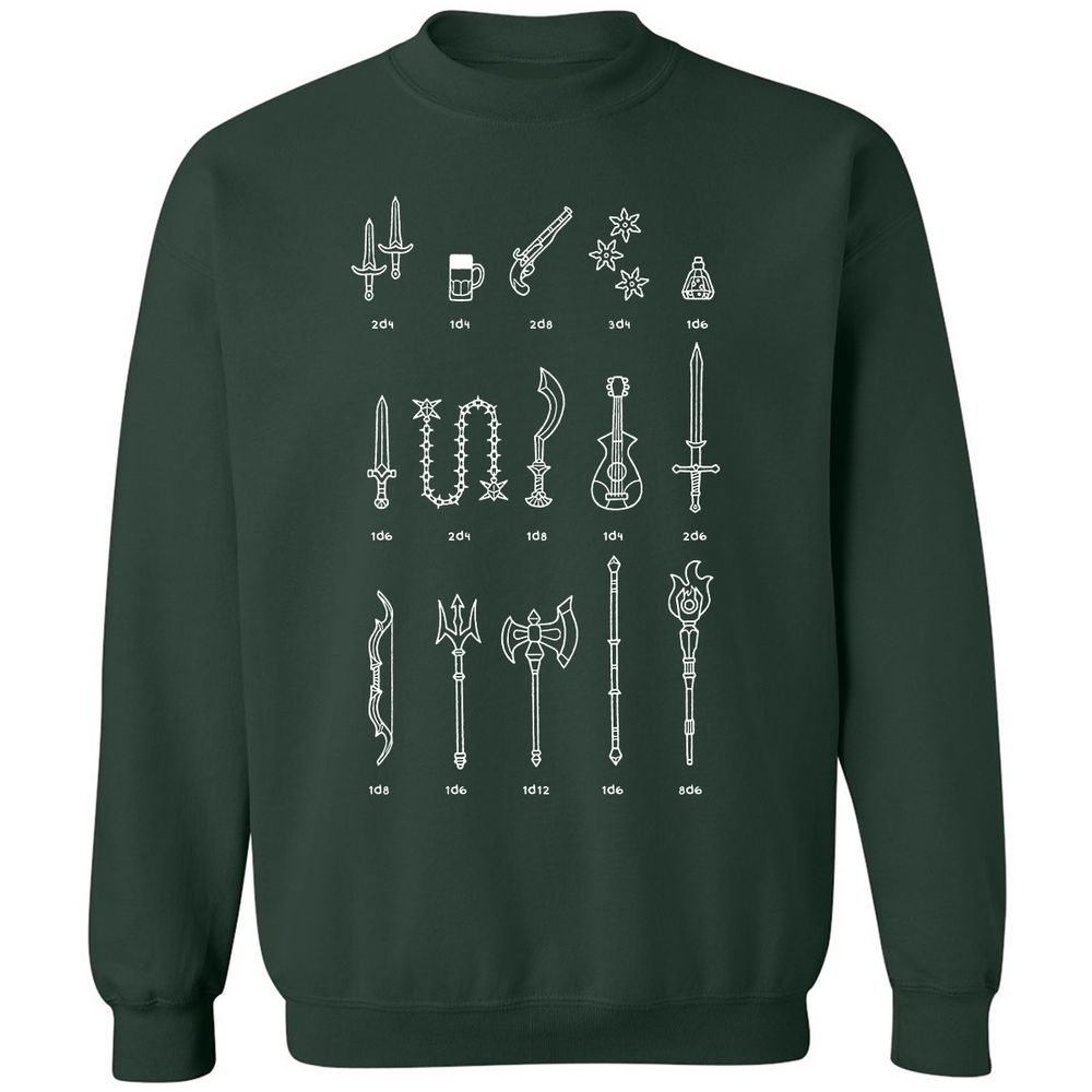 Damage Dealer RPG Classic Unisex Sweatshirt - Forest Green - 4
