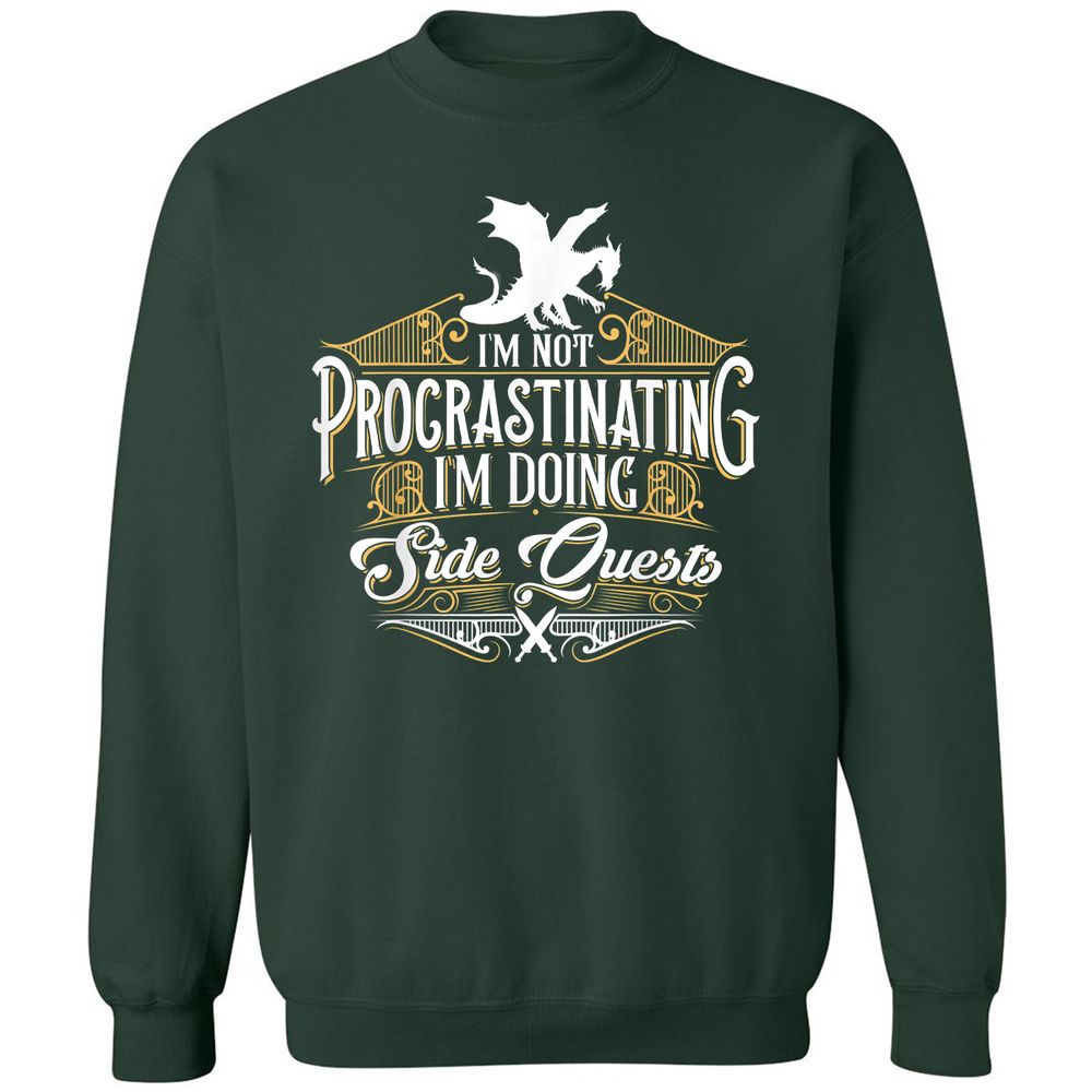 I'm Doing Side Quests Classic Unisex Sweatshirt - Forest Green - 4