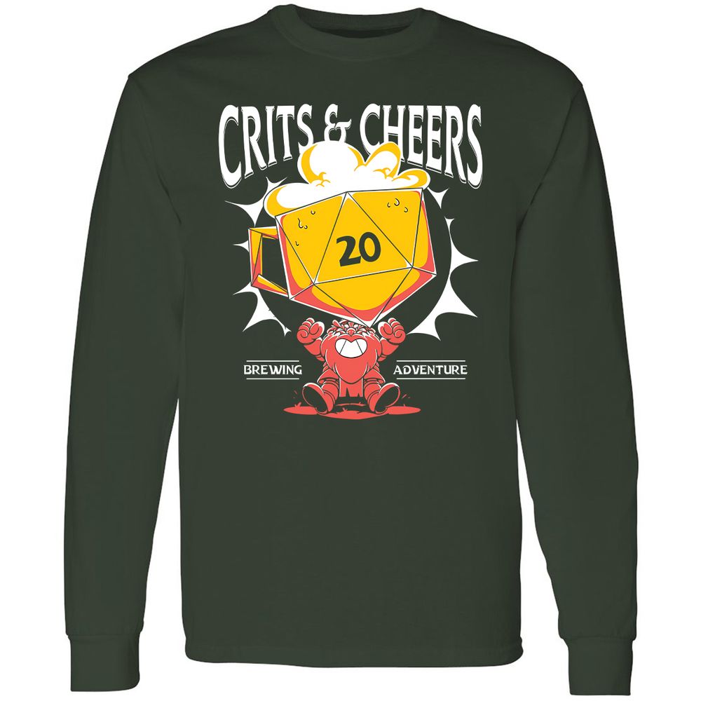 Crits & Cheers Long Sleeve T-Shirt - Forest Green - 4