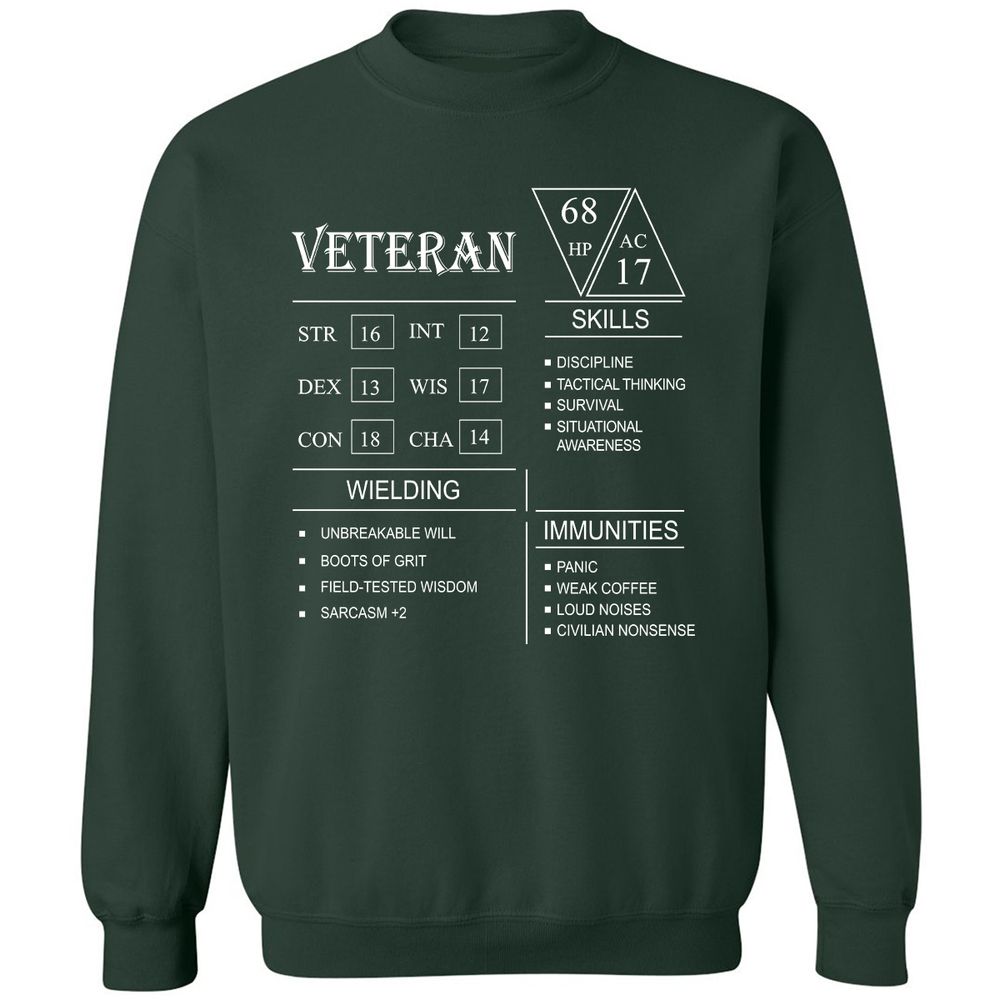 Veteran New Classic Unisex Sweatshirt - Forest Green - 4